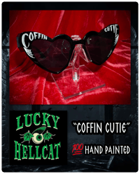 Image 4 of Select Hand Painted Heart Shaped Sunglasses 