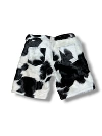 Image 2 of Cow Print Shorts (BLK)