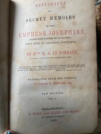Image 4 of Memoir of the empress Joséphine, by Melle Le Normand, 2 tomes, 1850, édition anglaise