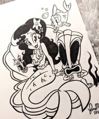 Image 2 of Mermaid Inking drawing 