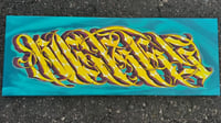 Handpainted Slanted Old English Letters (Yellow)