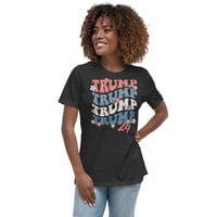 Image 7 of Retro Trump 24 Flowers Women's Relaxed T-Shirt