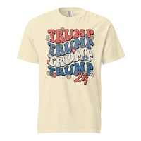 Image 5 of Retro Trump 24 Flowers Unisex garment-dyed heavyweight t-shirt