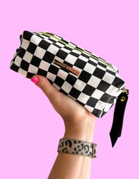 Image 4 of Checkered makeup bag