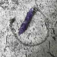 Image 5 of Natural Gem Stone Crystals Pendulum Egyptian Cone Clear Quartz Pendulums for Dowsing Divination Reik