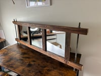 Image 2 of 3 planed glass rustic mirror 