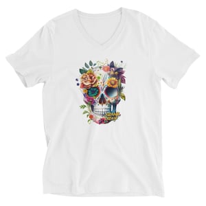 Image of Calavera Series Floral I_ V-Neck T-Shirt