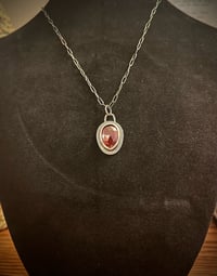 Image 2 of Faceted Garnet and Sterling Necklace