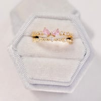 Image 1 of Pink Bow Double Ring
