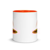 Image 4 of Never Say Never Logo Mug (White with Orange Accents)