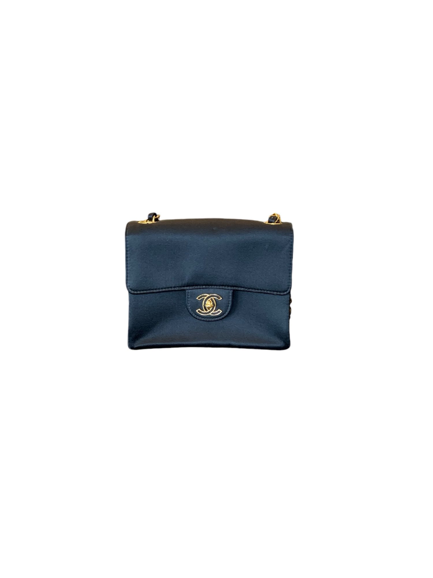 Image of Chanel Satin Mini Square Single Flap Handbag 1191-1