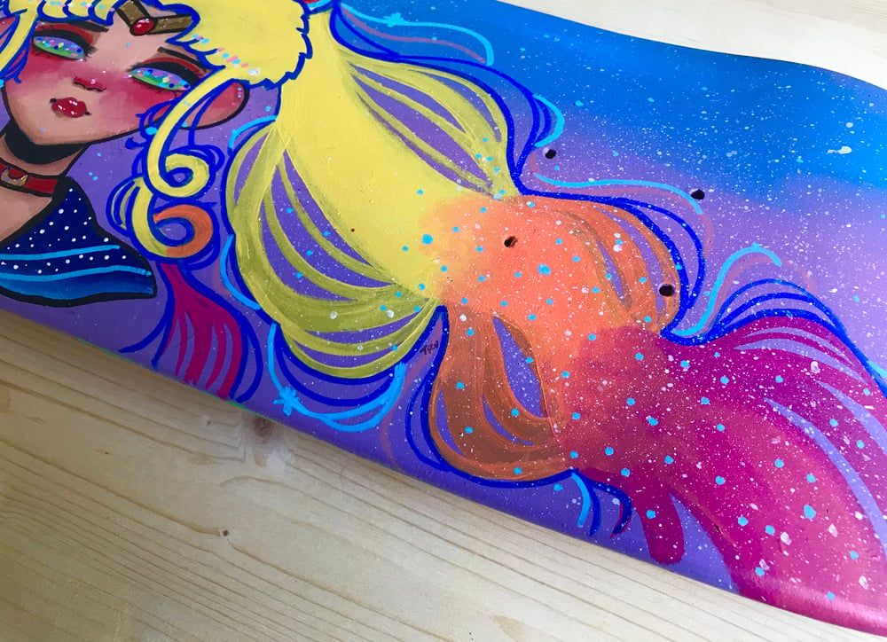 Sailor Moon decorative skateboard deck