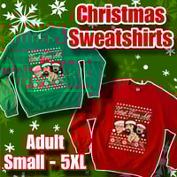 Image 1 of Christmas Sweatshirts! Green or Red! (Small - 5XL!) Limited Sizes 