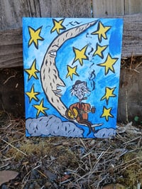 Image 10 of Possum Playing Banjo On Moon