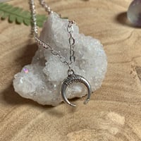 Image 3 of Crescent Moon Horn Necklace