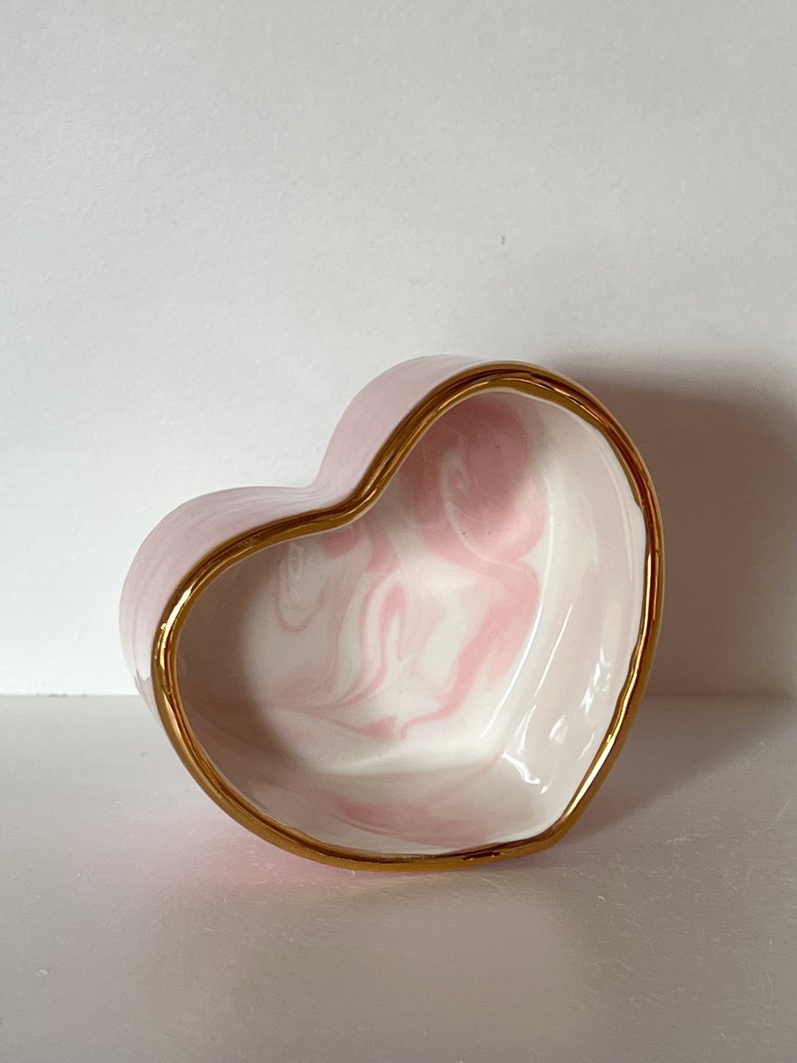 Pink Heart Dish Ruthie Frank