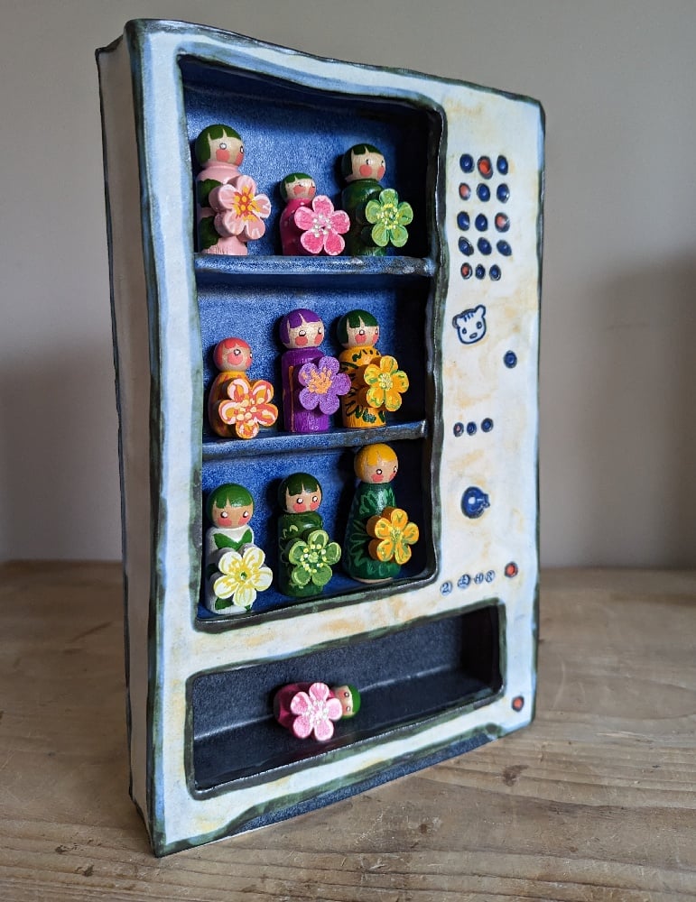 Image of 'Spring Flowers' - Mini Wood Girl Vending Machine