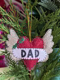 Image 3 of Personalised Angel Heart Christmas Decoration