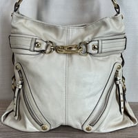 Image 2 of B. MAKOWSKY off white beige genuine leather shoulder handbag