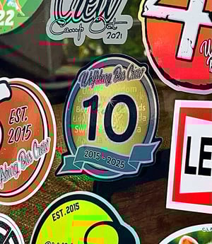 Image of WBC Limited EditionHolographic 10th BirthdaySticker