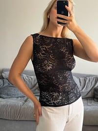 Image 1 of JULIA TOP - BLACK LACE