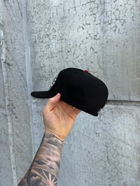 Image 5 of SHADOW BLACK/RED TRI TONE DETRIOT TIGERS CUSTOM FITTED CAP