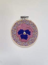 Image 1 of Original Hand Embroidery - Flora’s Pansy No. 1