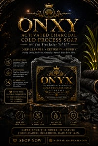 Image 1 of "ONYX" Activated Charcoal Cold Process Soap w/Tea Tree Essential Oil 