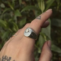 Image 3 of Green sapphire signet ring