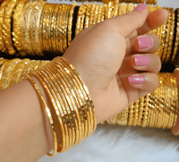 Image 1 of 12 Pieces Gold Plated Bangles Set_GPB_1200