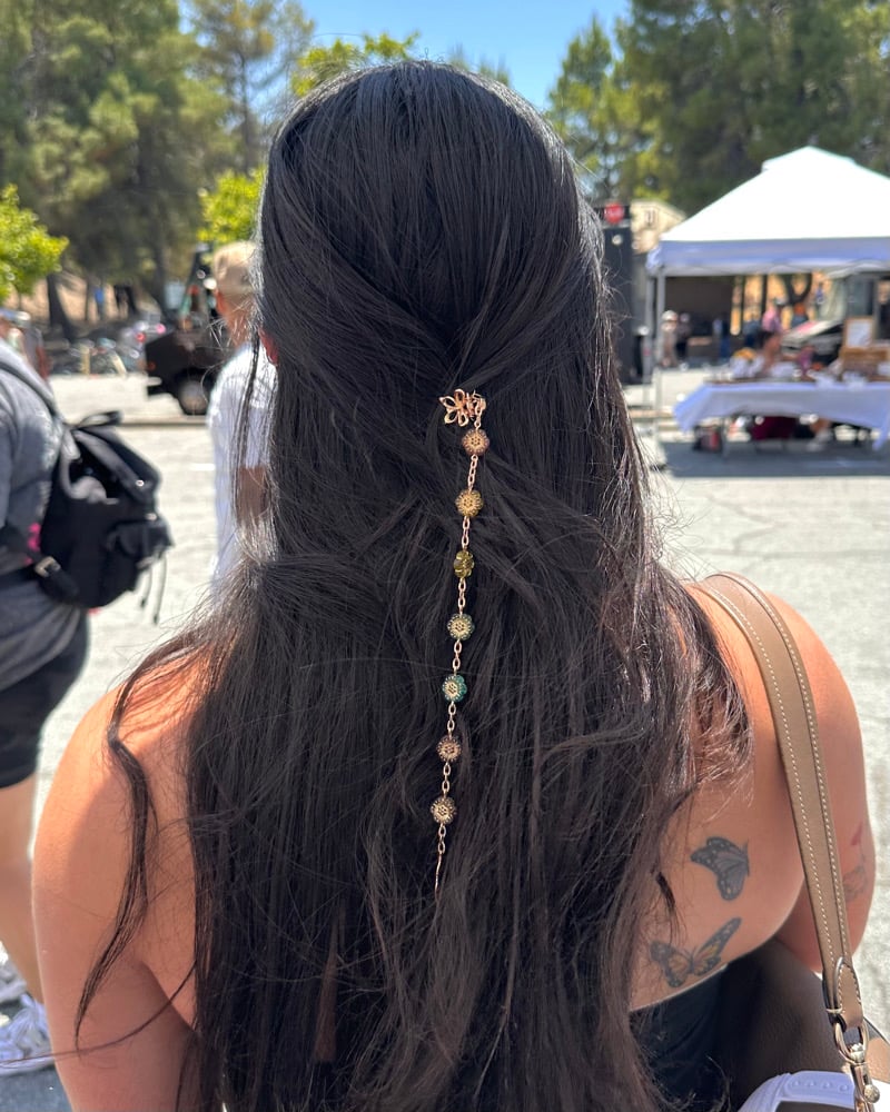 Image of mini floral claw clips