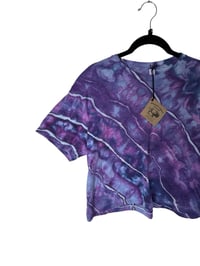 Image 6 of M Crop Tee in Purple Haze Geode Ice Dye