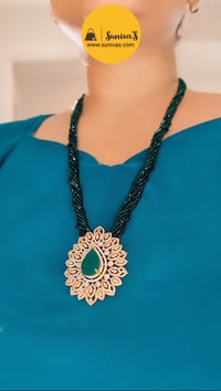 Image 1 of Nira Long American Diamond Hydrocrystal Necklace Set