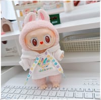 Image 9 of 15 17cm For Labubu V1 V2 V3 Doll Clothing Fashion Hoodie and Pants Set Korean Idol Trendy DIY Doll C