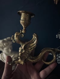 Image 5 of Magnifique bougeoir chimère, bronze massif. Époque Napoléon III