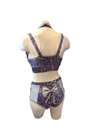 Image 3 of Purple and gold leopard print set