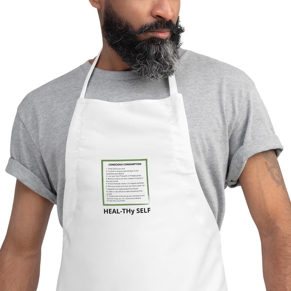 Image of Embroidered HEAL-THy SELF Apron