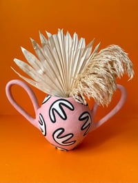 Image 1 of Wonky pink vessel with handles 