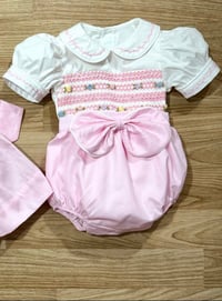 Image 1 of Pink flower romper 