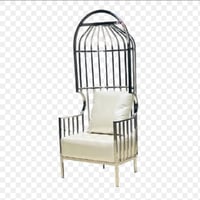Image 3 of BIRDCAGE ESTATE CHAIR silver for rent only 