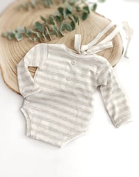Image 1 of Newborn Photoshoot bodysuit for boys Robbie| stripes