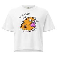 Image 3 of live fast Women’s heavyweight boxy tee 