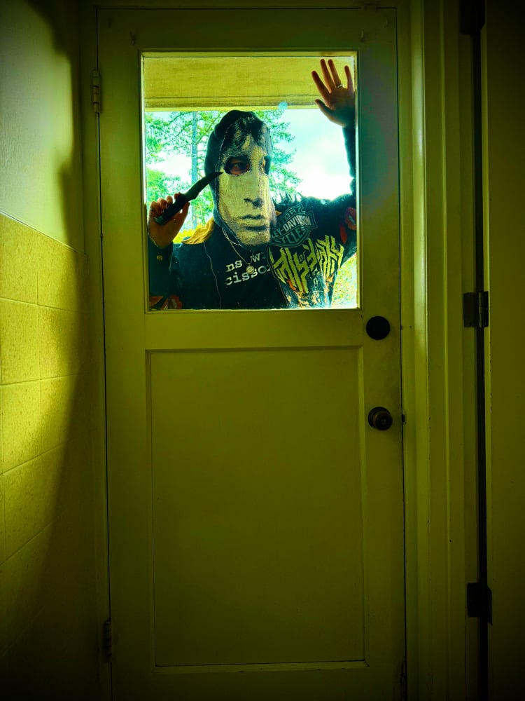 Long face tapestry mask