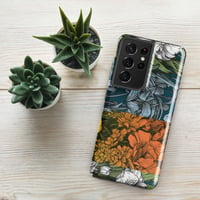 Image 25 of Art Nouveau Inspired Colorful Quartet Boho Hippie Floral Sketch Tough case for Samsung®