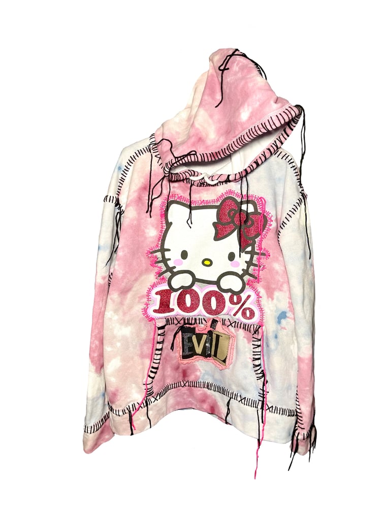 Image of THE END IS NEAR X 100% EVIL  KITTY HOODIE