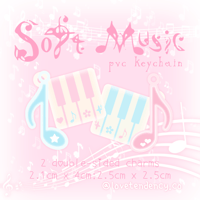 Soft Music Puffy Keychain