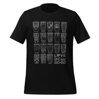 Image 1 of LOVE DC GOGO "CONGO PATTERNS" Unisex Tee Dark Gray Text (see color options)