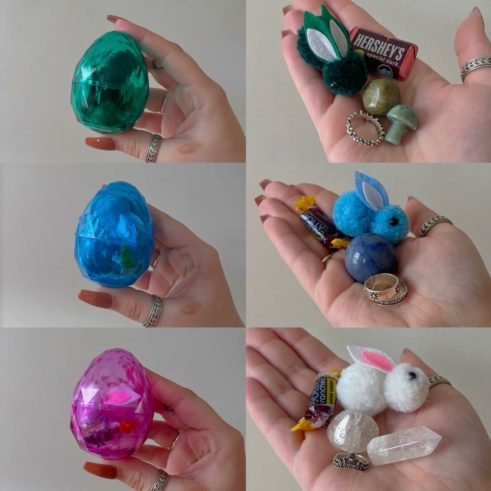 Image of crystal easter eggs