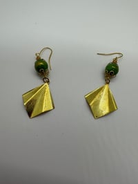 Image 1 of Green gold earrings