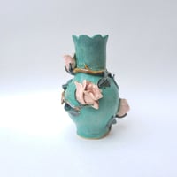 Image 5 of Rose vase (green)
